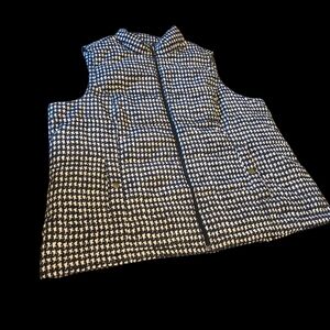 Charter Club Black and White Houndstooth Vest